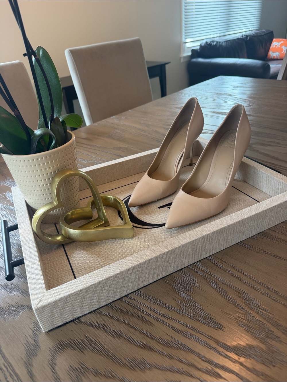 Guess Women's Nude Pointed-Toe Stiletto Pumps